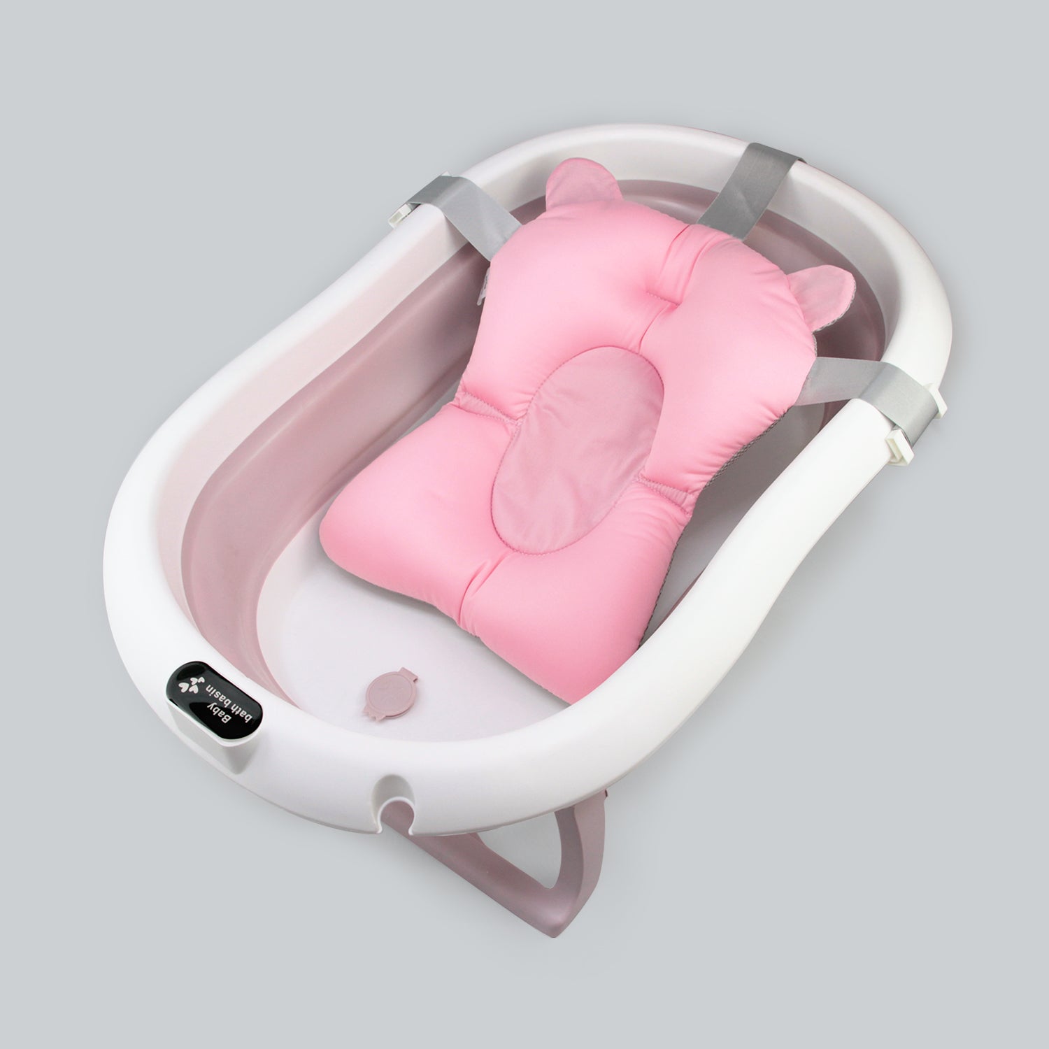  Bañera plegable para adultos, bañera portátil de plástico con  una cubierta para sentarse en casa, bañera para adultos y niños, bañera  grande de 2 colores (color rosado) : Bebés