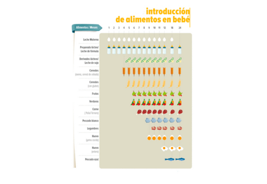 La introducción de alimentos en la dieta del bebé