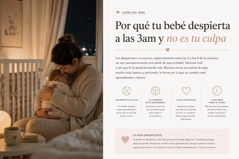 Por qué tu bebé despierta a las 3am y no es tu culpa