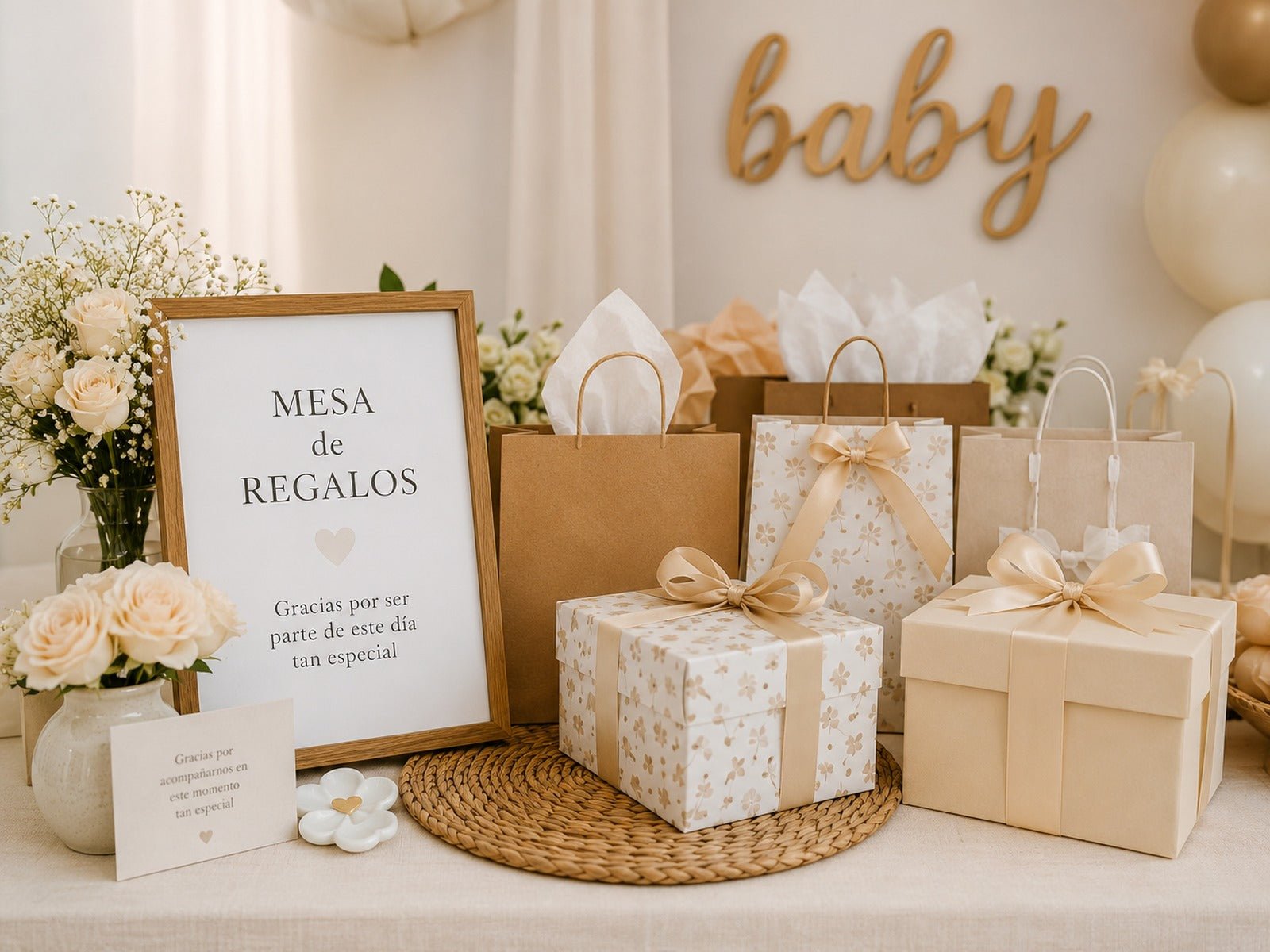 Ideas para la mesa de regalos de tu baby shower: qué pedir y qué sí vas a usar