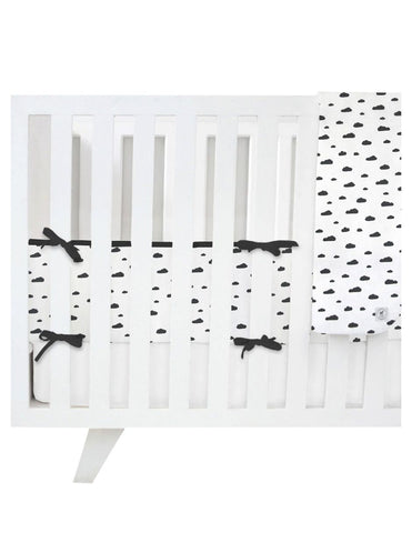 Juego para Cuna - con sábanas 100% Algodón - Nubecitas