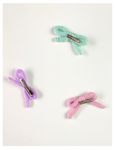 Set de Moños Crochet - Pastel