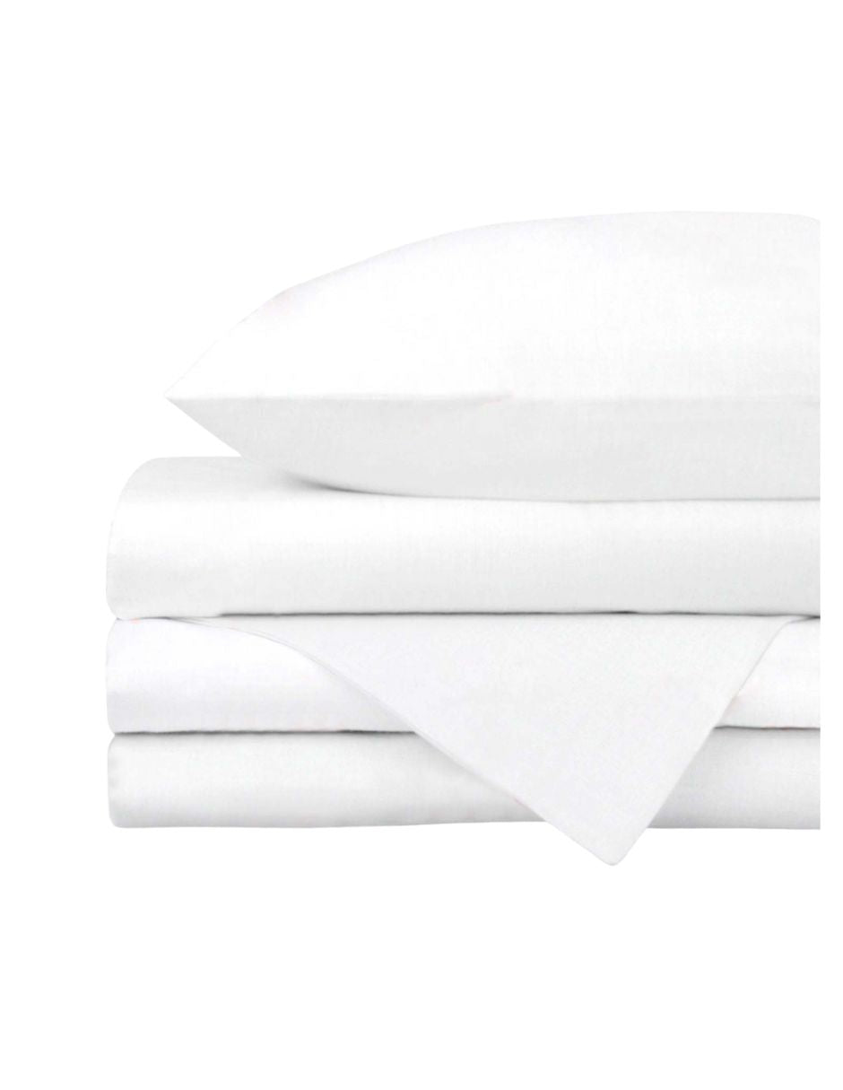 Juego de Sábanas de 3 Piezas para Cuna Estándar Blanco