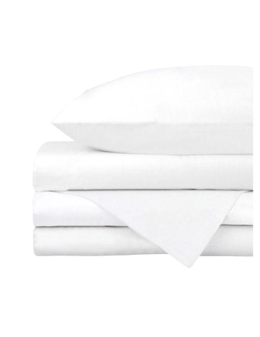 Juego de Sábanas de 3 Piezas para Cuna Estándar Blanco