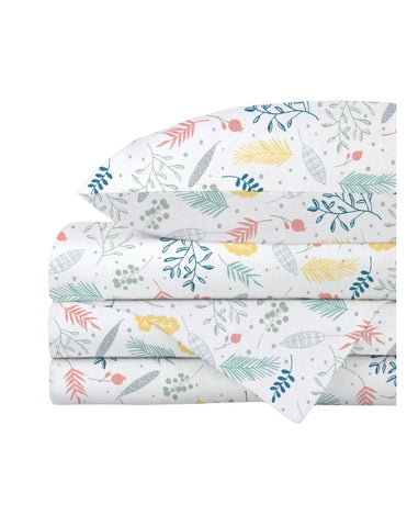 Juego de Sábanas para Cama Cuna - Flores - 3 piezas - 100% Algodón