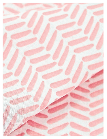Set de 2 Sábanas de Cajón para Colecho/Corral (74x110) - Chevron Rosa