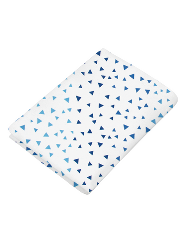 Sábana de Cajón para Mini Colecho (50x90) - Triangulitos Azules