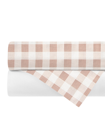 Set de 2 Sábanas de Cajón para Cama Cuna - Gingham