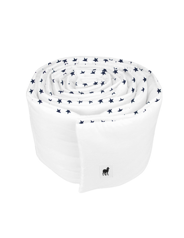 Protector para Cuna Blanco con Detalle Marino