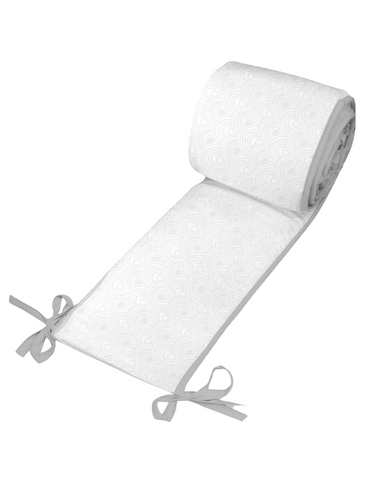 Juego para Cuna - con sábanas 100% Algodón - Arcos Gris - 3 piezas