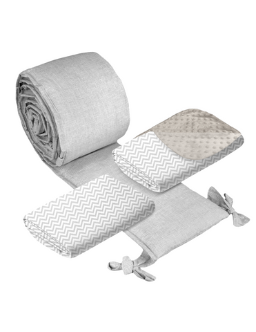 Juego para Cuna - 3 piezas - Chevron Gris