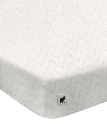 Sábana de Cajón Calientita para Mini Colecho (50x90)- Zig Zag Blanco