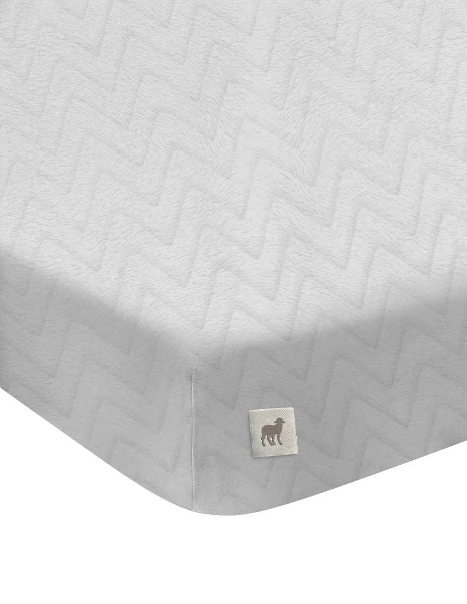 Sábana de Cajón Calientita para Mini Colecho (50x90)- Zig Zag Gris