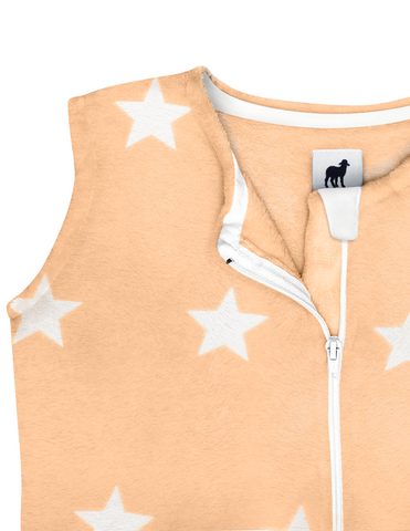 Saquito para Dormir para bebés con abertura para pies - Estrellas Peach