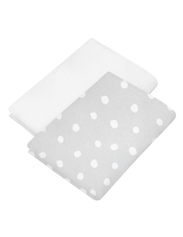 Set de 2 Sábanas de Cajón para Mini Colecho (50x90) - Lunares