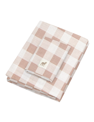 Juego de Sábanas de 3 Piezas para Colecho/Corral (74x110) - Gingham