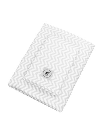 Juego de Sábanas para Mini Colecho (50x90) - Chevron Gris