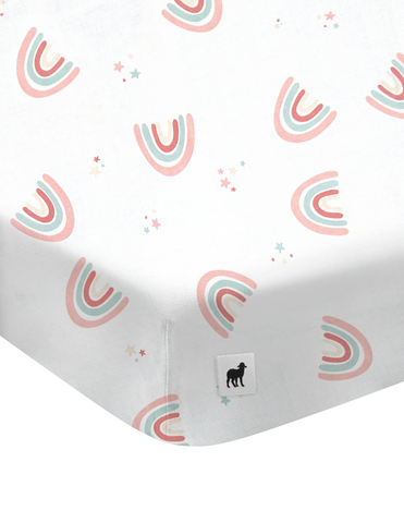 Set de 2 Sábanas de Cajón para Mini Colecho (50x90) - Arcoiris Love