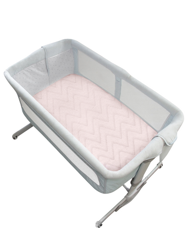 Sábana de Cajón Calientita para Mini Colecho (50x90) - Zig Zag Rosa