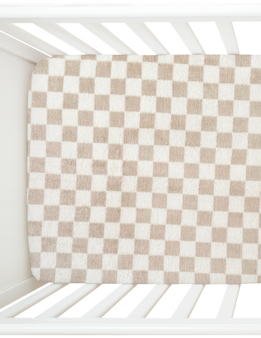 Sábana de Cajón para Cama Cuna Súper Suave - Cuadritos