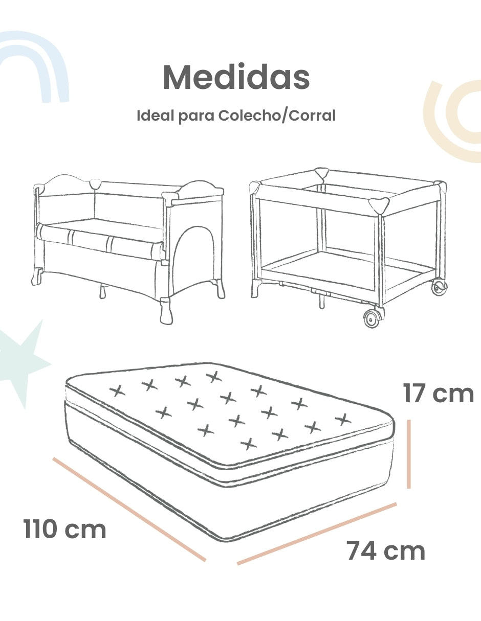 Sábana de Cajón para Colecho/Corral (74x110) - Manchitas