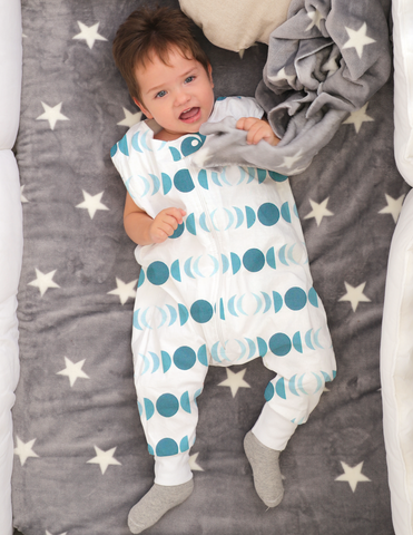 Saquito para Dormir para bebés con abertura para pies - Fases Lunares