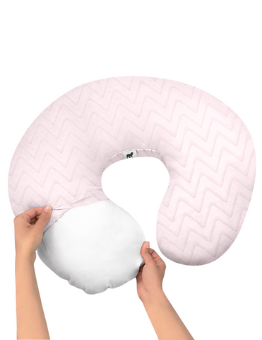 Cojín de Lactancia - Súper Suave - Zig Zag Rosa
