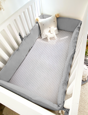 Juego para Cuna - 3 piezas - Chevron Gris