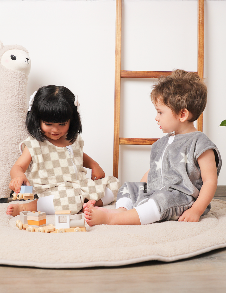 Saquito para Dormir para bebés con abertura para pies - Cuadritos
