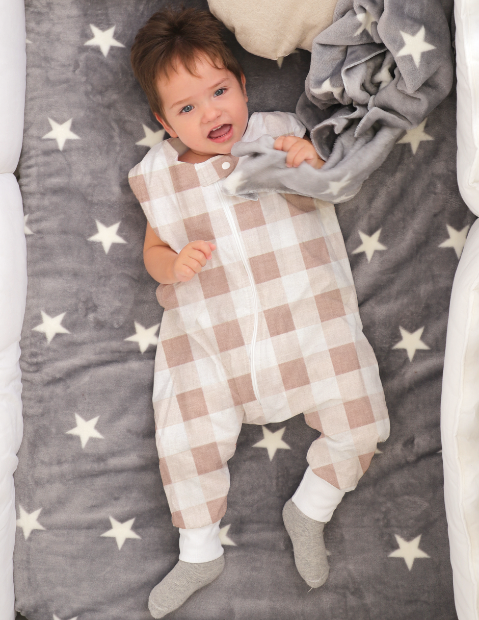 Saquito para Dormir para bebés con abertura para pies - Gingham