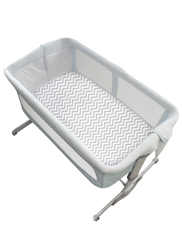 Sábana de Cajón para Mini Colecho (50x90) - Chevron Gris