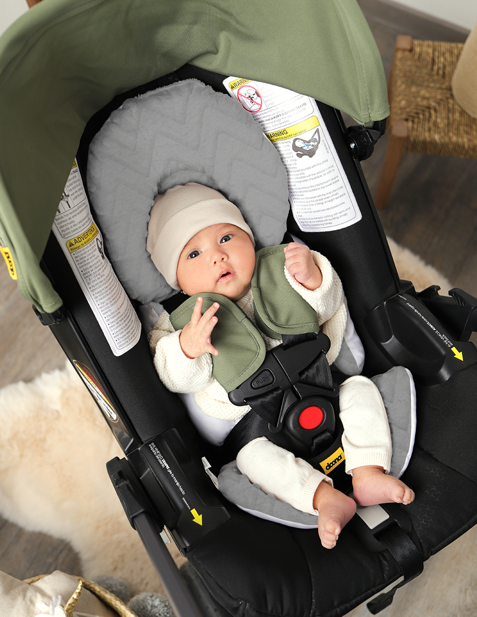 Cojín Posicionador para Porta Bebé Zig Zag Gris