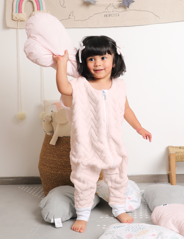Saquito para Dormir para bebés con abertura para pies - Zig Zag Rosa