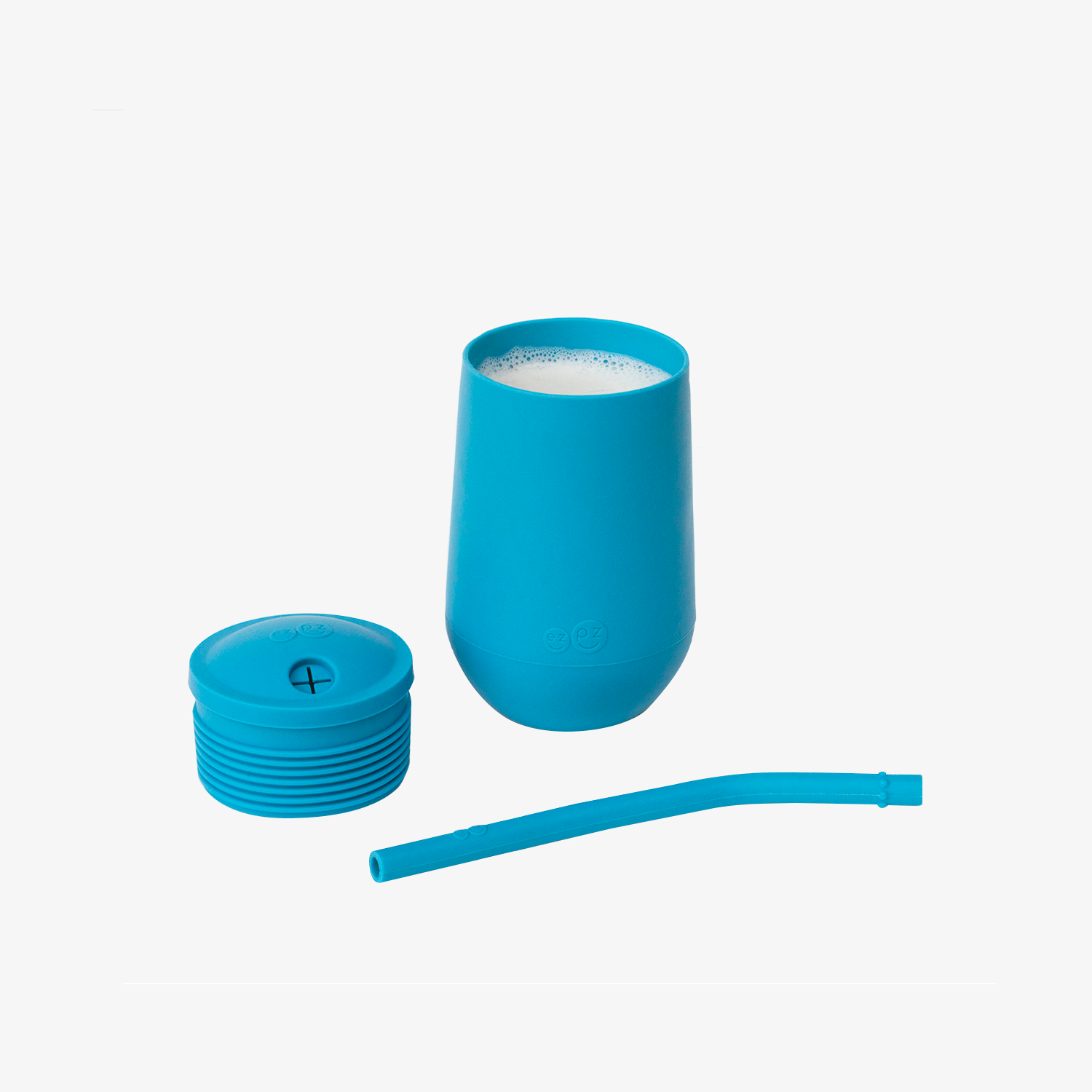 EZPZ Vaso con Popote Happy Azul
