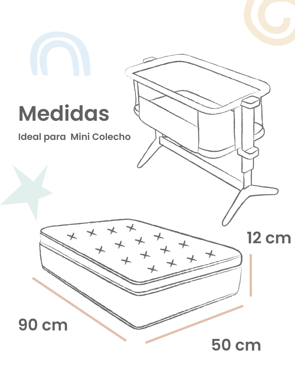 Sábana de Cajón Calientita para Mini Colecho (50x90) - Cuadritos