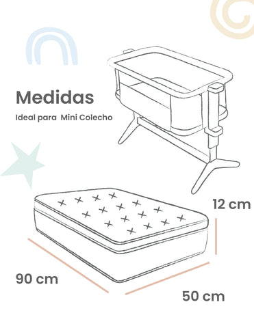 Sábana de Cajón Calientita para Mini Colecho (50x90) - Cuadritos