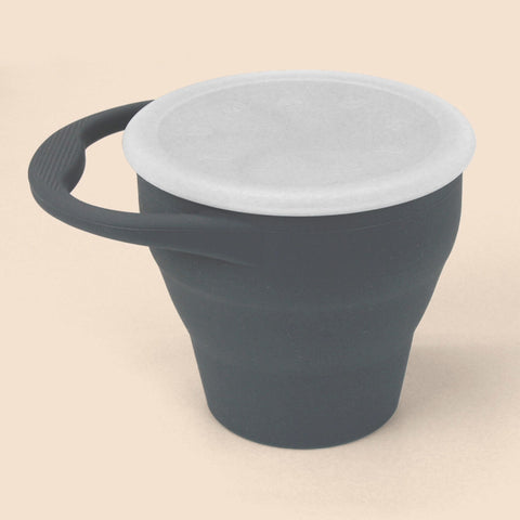 Contenedor Retractable con tapa para Snacks - Gris Óscuro