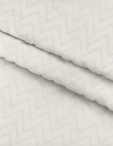 Sábana de Cajón Calientita para Mini Colecho (50x90)- Zig Zag Blanco