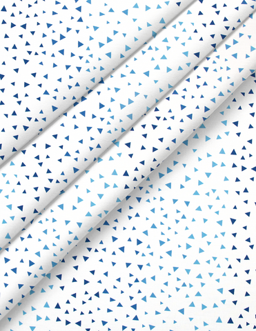 Sábana de Cajón para Mini Colecho (50x90) - Triangulitos Azules