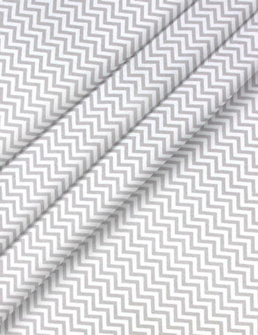 Juego de Sábanas de 3 Piezas para Colecho/Corral (74x110) - Chevron Gris