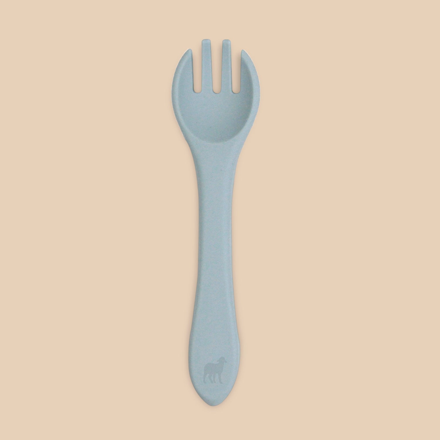 Tenedor de Silicón para Bebé - Azul