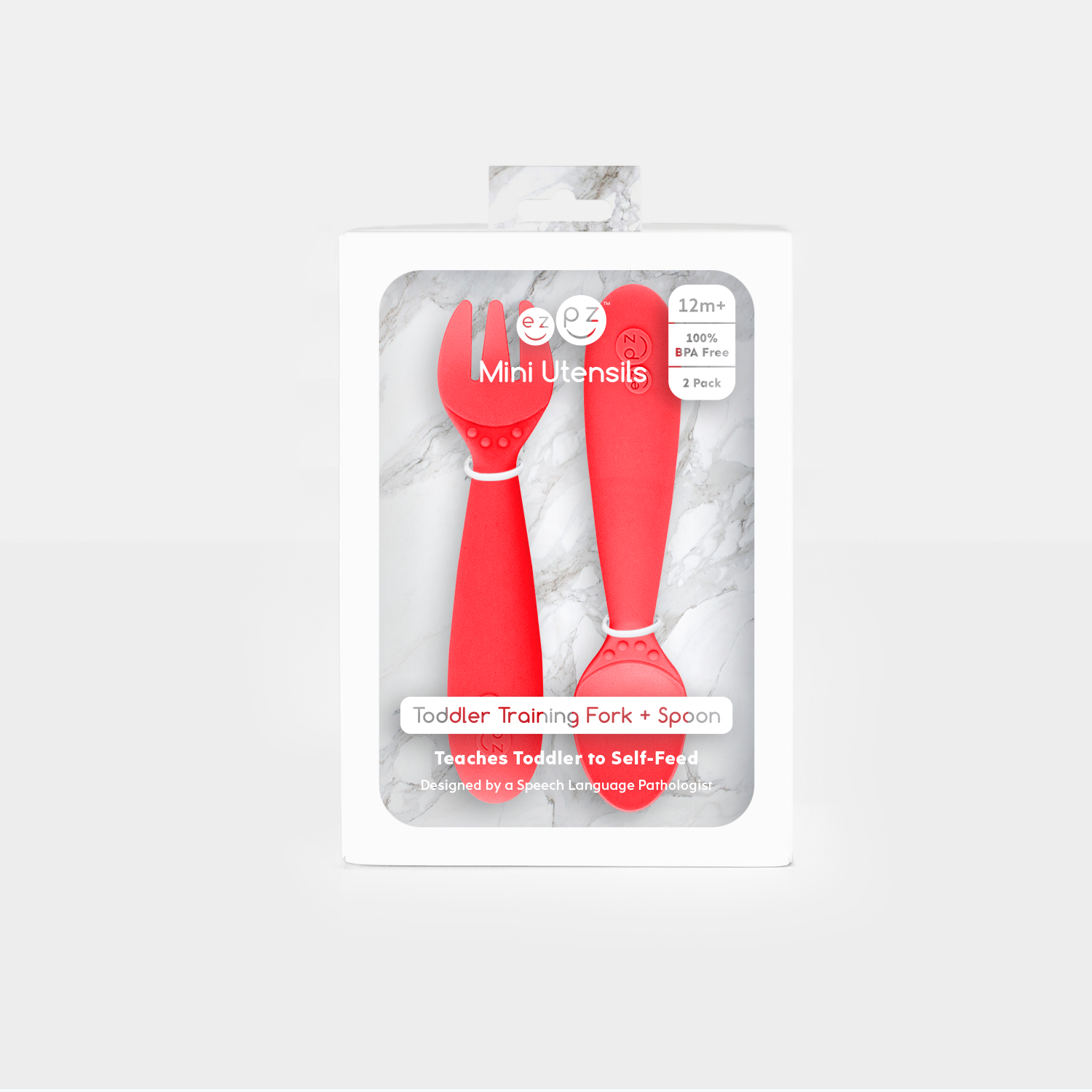 EZPZ Utensilios Mini  12 + Coral