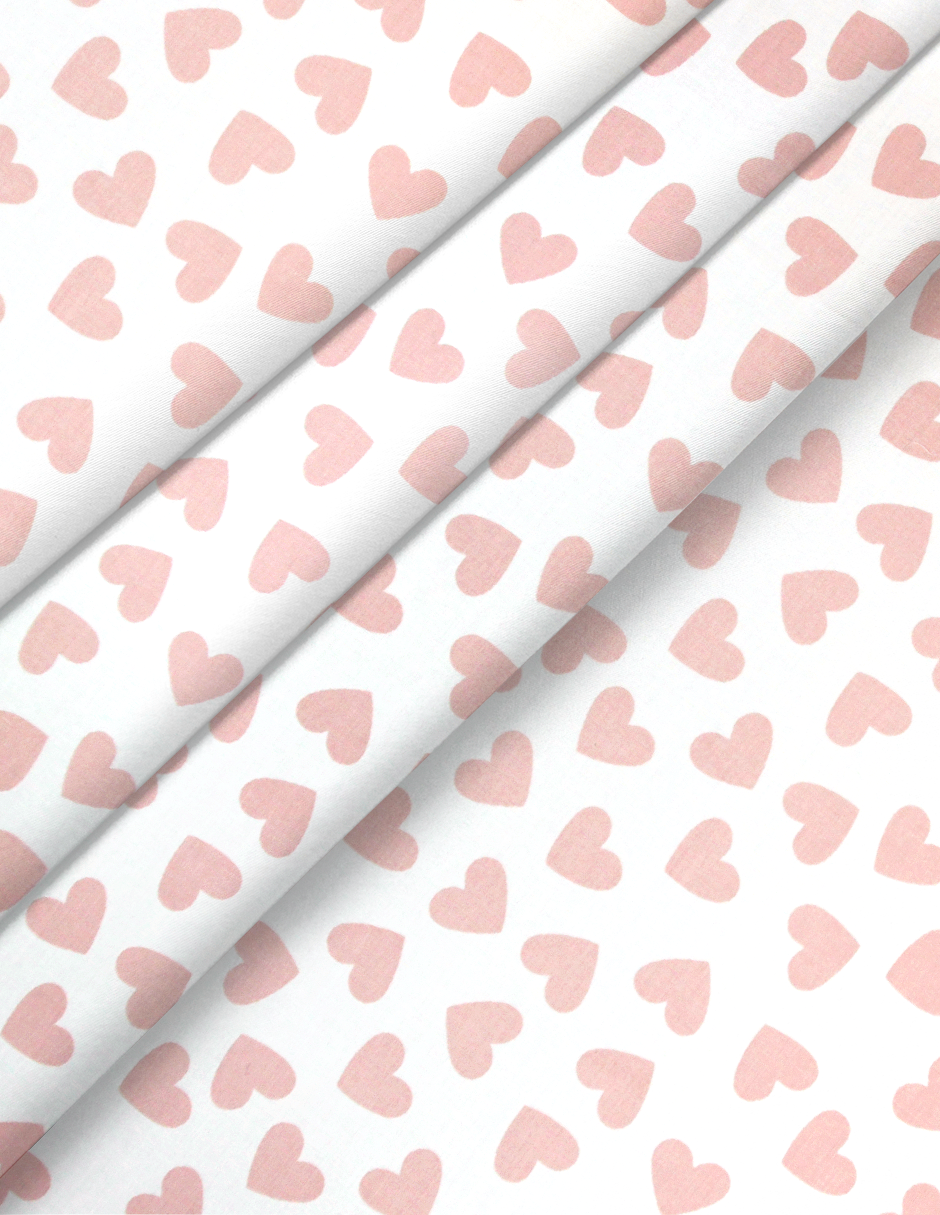 Juego para Cuna - con sábanas 100% Algodón - Corazoncitos