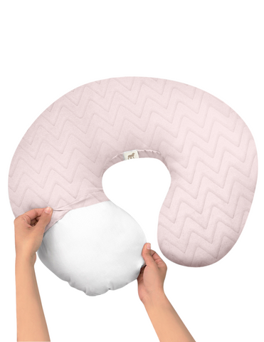 Cojín de Lactancia - Súper Suave - Zig Zag Rosa