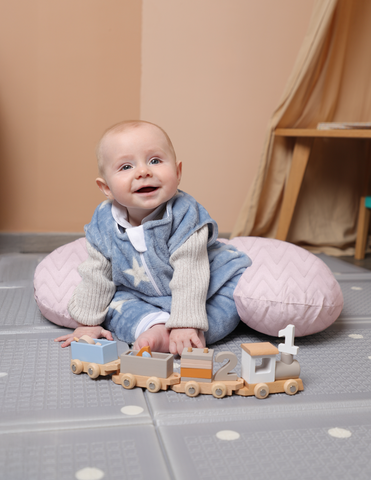 Cojín de Lactancia - Súper Suave - Zig Zag Rosa