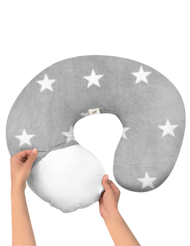 Funda para Cojín de Lactancia - Súper Suave - Estrellas Oxford