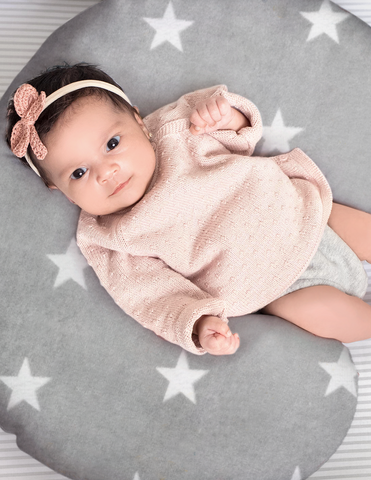 Funda para Cojín de Lactancia - Súper Suave - Estrellas Oxford