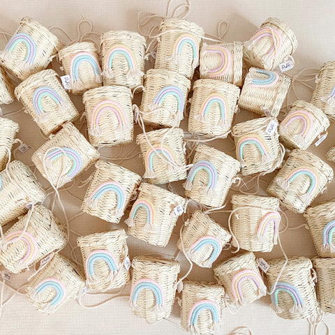 Recuerdos para Cumpleaños - Set de 5 Canastas - Arcoiris