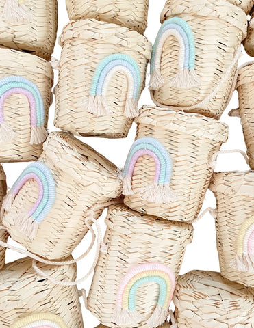 Recuerdos para Cumpleaños - Set de 5 Canastas - Arcoiris