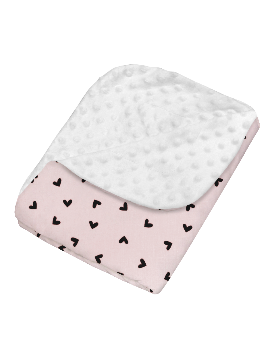 Cobija para Cama Cuna Corazones
